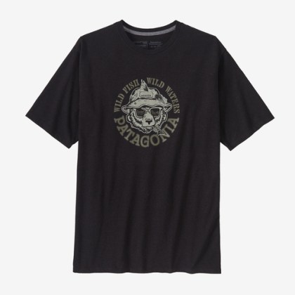 Koszulka Patagonia Mens Take a Stand Responsibili-Tee Wild Grizz Ink Black t-shirt